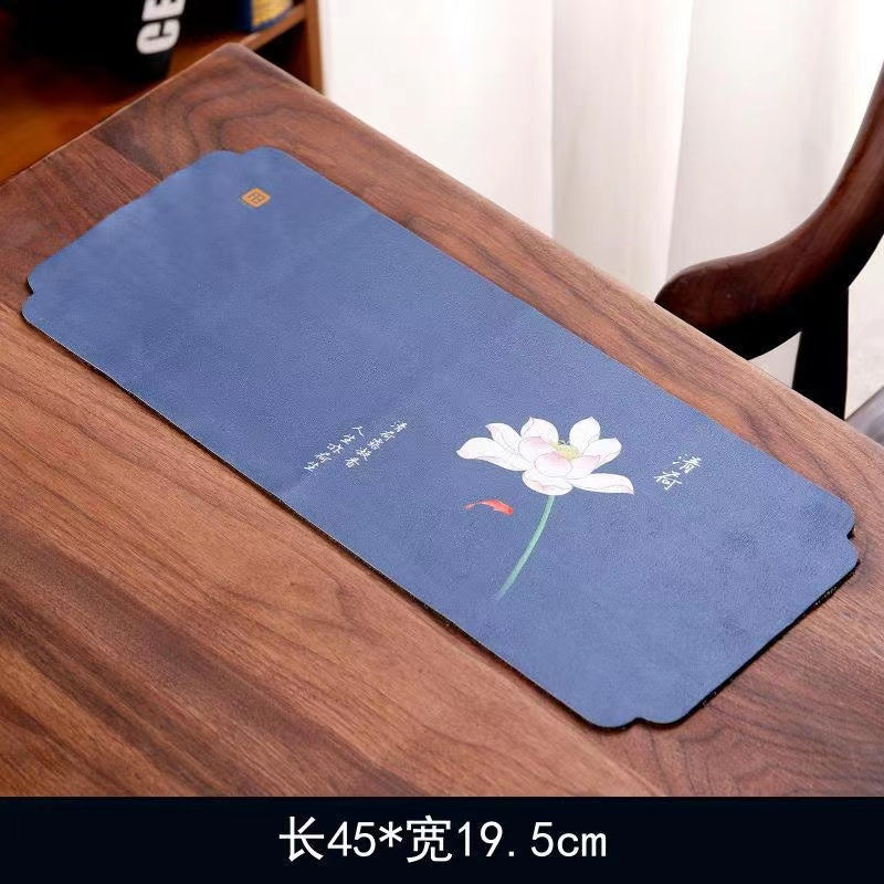 New Chinese style small tea mat dry tea towel pad kung fu tea set accessories