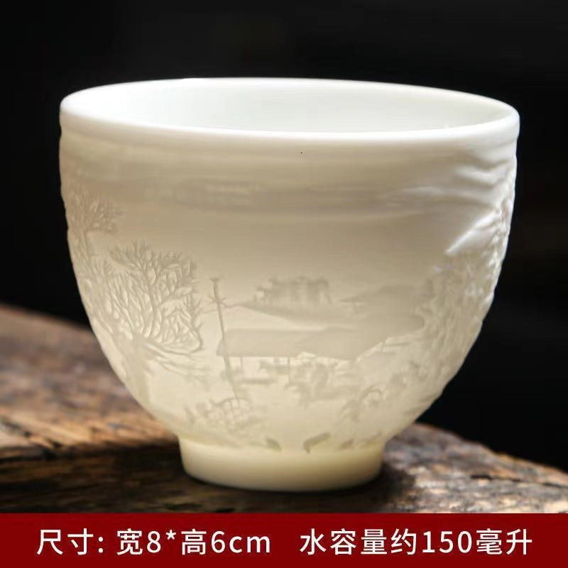 Dehua White Porcelain Mutton Jade Kung Fu Cup Master Cup